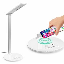 LED TABLE DESK LAMP WITH 10W 2 IN 1 FAST CHARGING  PHONE WIRLESS LAMP CHARGER