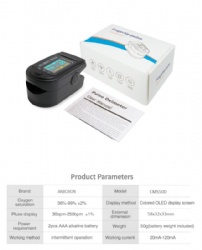 Factory LED fingertip oximeter finger clip blood oxygen saturation pulse monitoring